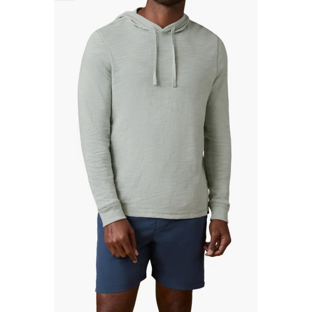Faherty Women's Sunwashed Slub Hoodie in White Size M NWT